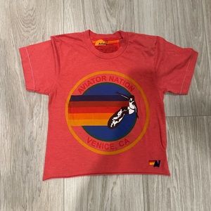 Super cute AviatorNation red crop tee💌